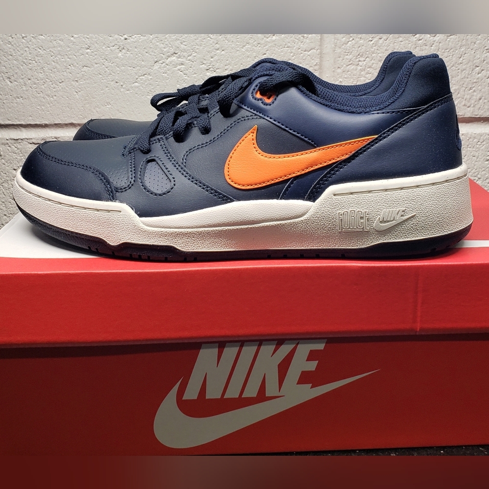 Nike Full Force Low Obsidian Phantom Safety Orange White FB1362-400 Size 10